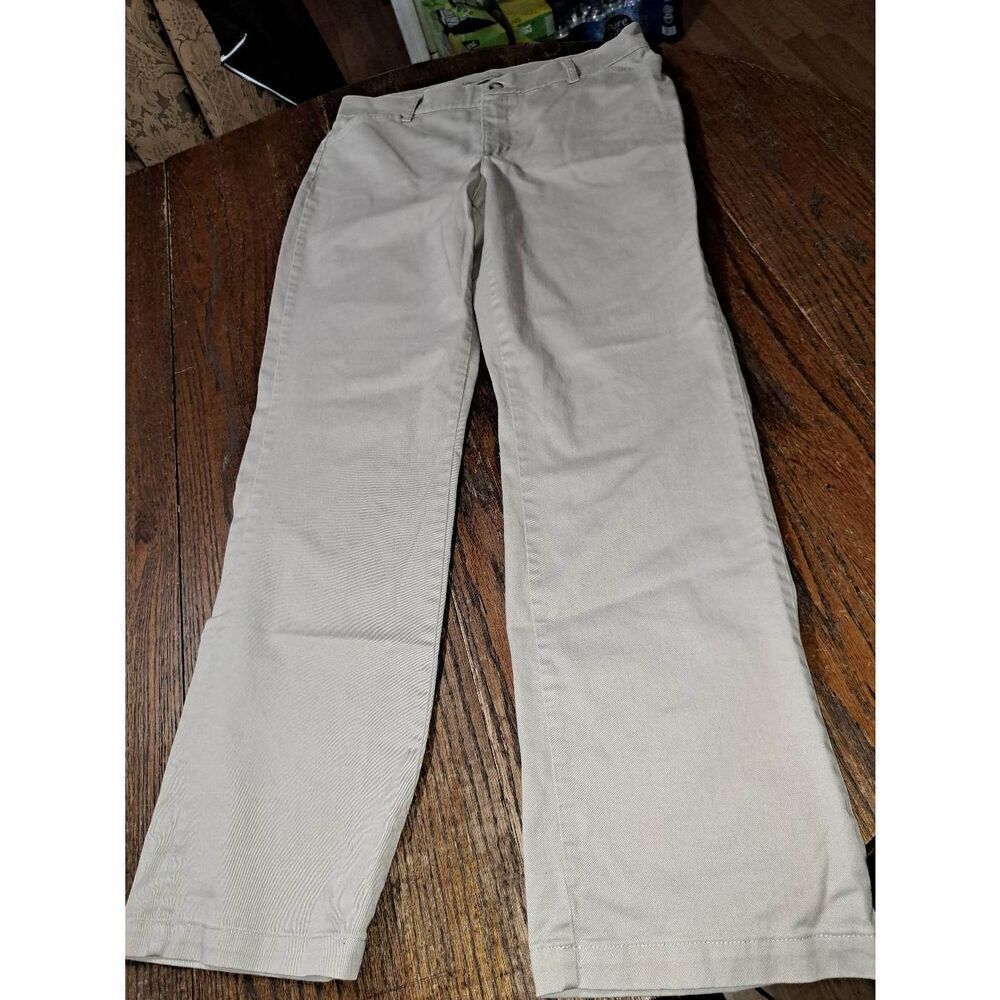 Size 14M Riders by Lee Easy Care Tan Khaki Pants with Pockets and Belt Loops